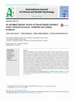 Research paper thumbnail of An abridged Spanish version of Sexual Double Standard Scale: Factorial structure, reliability and validity evidence