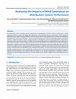 Research paper thumbnail of Analyzing the Impacts of Wind Generation on Distribution System Performance