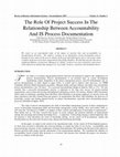 Research paper thumbnail of The Role Of Project Success In The Relationship Between Accountability And IS Process Documentation