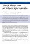 Research paper thumbnail of Valuing the ubiquitous: Resource availability and landscape value among the Classic period Maya of western Belize