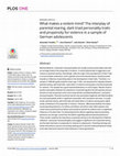 Research paper thumbnail of What makes a violent mind? The interplay of parental rearing, dark triad personality traits and propensity for violence in a sample of German adolescents