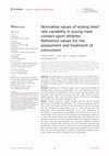 Research paper thumbnail of Normative values of resting heart rate variability in young male contact sport athletes: Reference values for the assessment and treatment of concussion