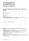 Research paper thumbnail of Everyday statelessness in Italy: status, rights, and camps