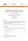 Research paper thumbnail of On global behavior of solutions to an inverse problem for nonlinear parabolic equations