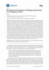 Research paper thumbnail of The Historical Foundations of Religious Restrictions in Contemporary China