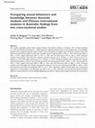 Research paper thumbnail of Comparing sexual behaviours and knowledge between domestic students and Chinese international students in Australia: findings from two cross-sectional studies