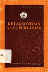 Research paper thumbnail of Ketaksonomian Alat Pertanian