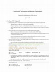 Research paper thumbnail of Text Search Techniques, Keyword-in-Context Search, and Regular Expressions