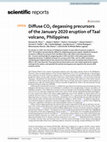 Research paper thumbnail of Diffuse CO2 degassing precursors of the January 2020 eruption of Taal volcano, Philippines