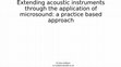 Research paper thumbnail of Extending acoustic Instruments through the application of microsound: a practice based approach