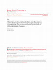 Research paper thumbnail of Third space sites, subjectivities and discourses: reimagining the representational potentials of (b)orderlands' rhetorics