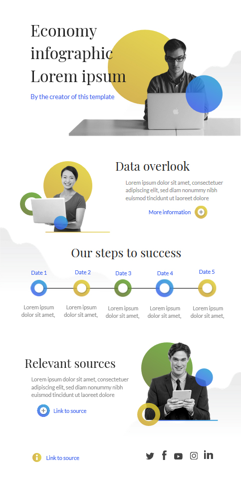 Interactive Economic Infographic template