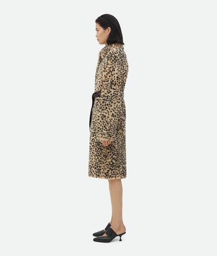 Leopard Print Shearling Coat