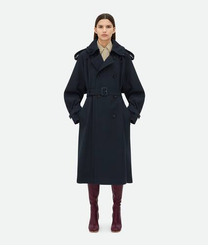 Wool Gabardine Trench Coat