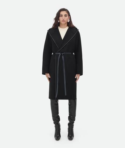 Wool And Cashmere Hooded Coat