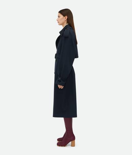 Wool Gabardine Trench Coat