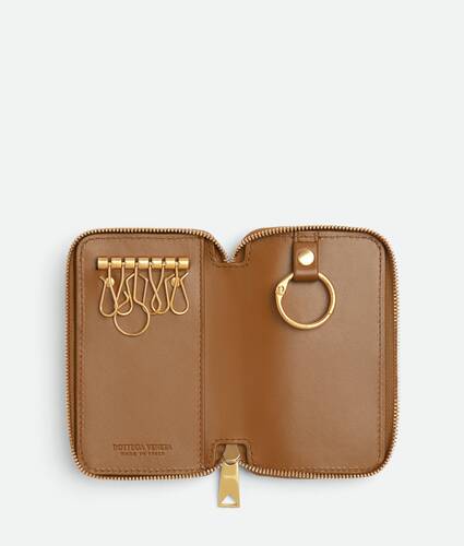 Intrecciato Zippered Key Case