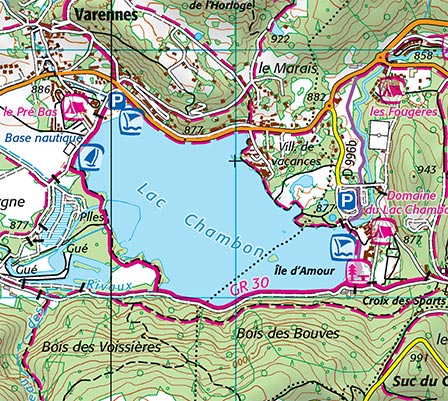 extrait carte TOP Rando 25 extrait carte TOP Rando 25