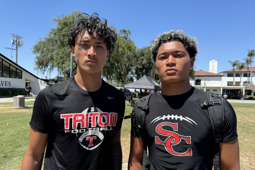 San Clemente's outstanding linebacker duo of Matai Tagoa'i and Puka Fuimaono.