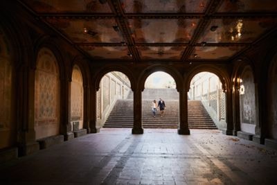 A large, open-air building in Central Park