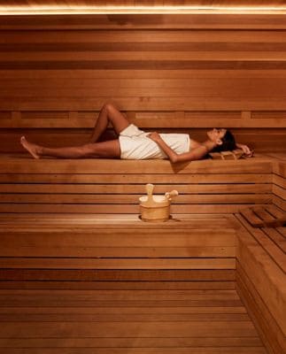 Girl in Sauna at The Ritz-Carlton, South Beach