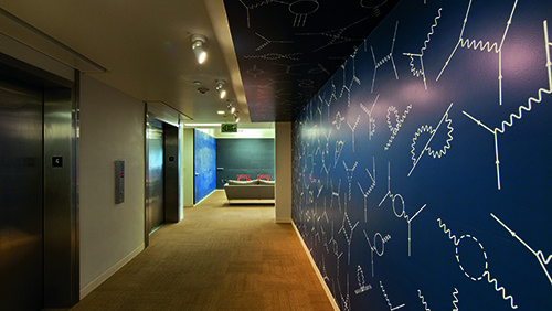 Feynman diagrams on wall