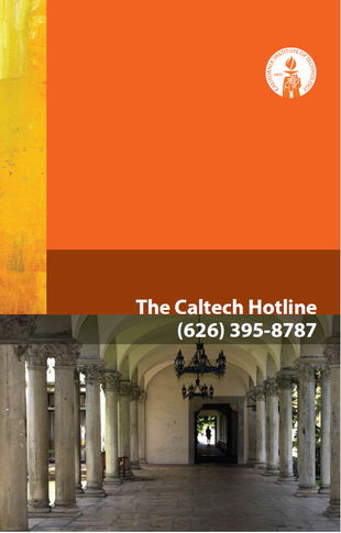 The Caltech Hotline (626) 395-8787