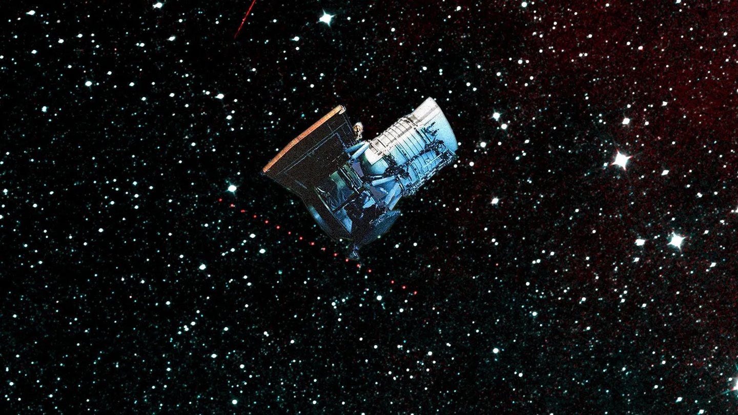 Artist's concept of the NEOWISE spacecraft in space.