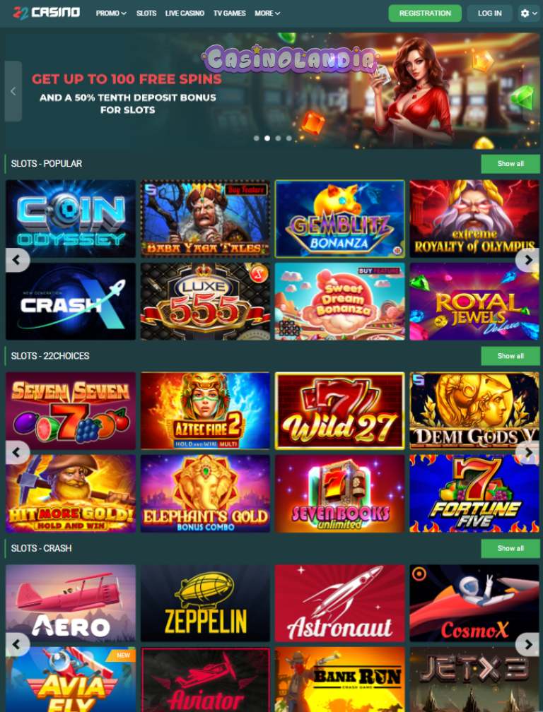 22 Casino Tablet Portrait