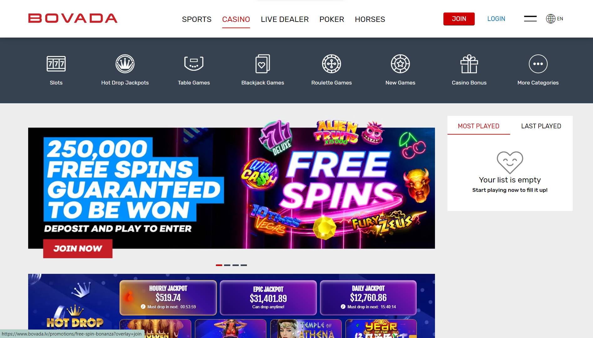 Bovada Casino Casino