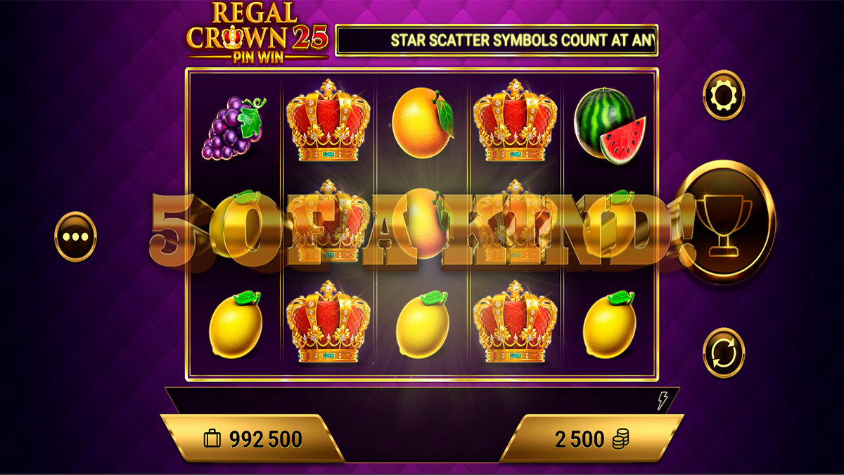 Regal Crown 25 5 of a kind