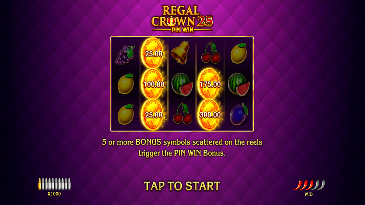 Regal Crown 25 Homescreen