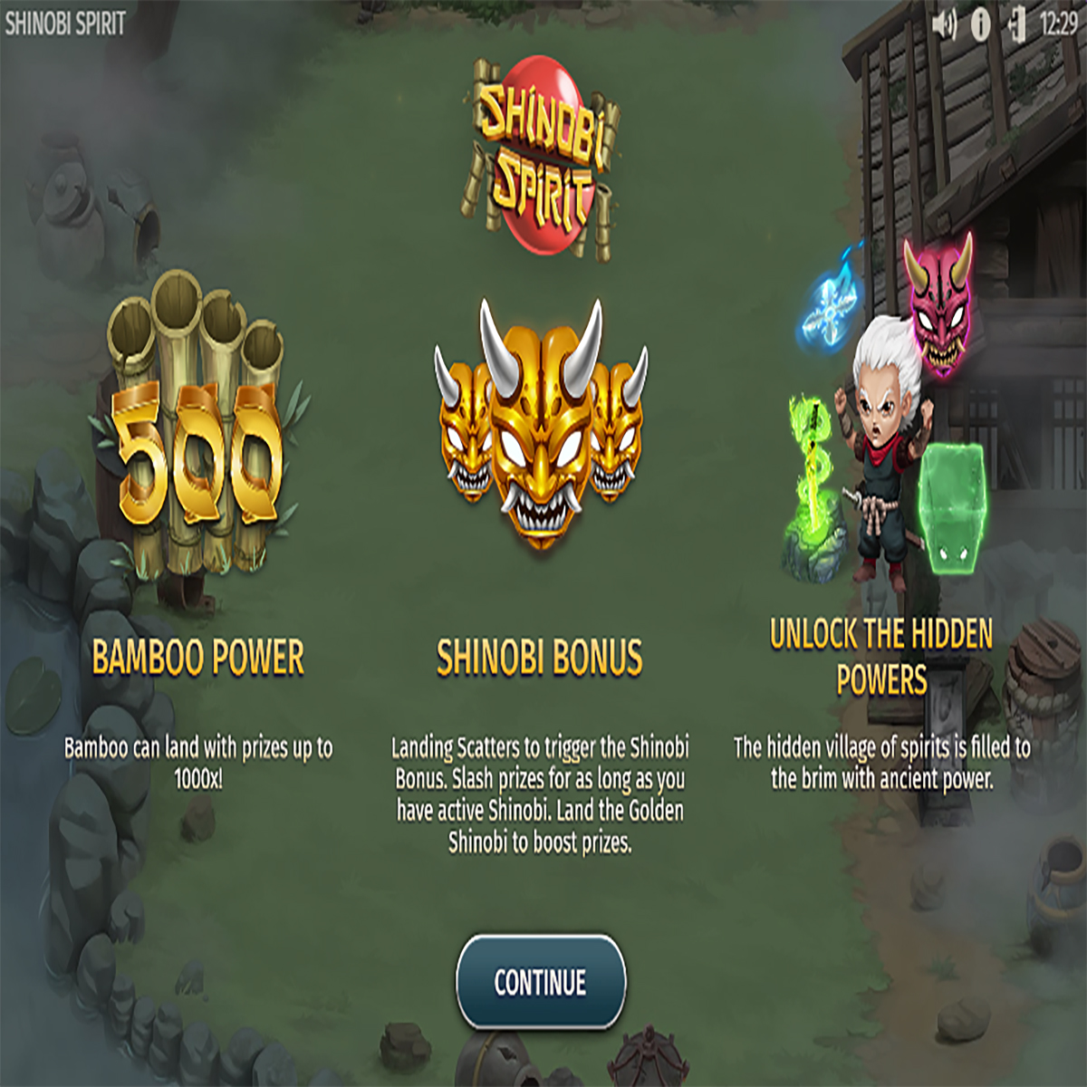 Shinobi Spirit Homescreen