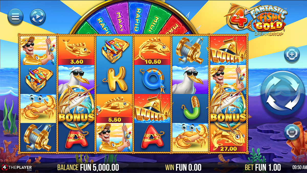 4 Fantastic Fish Gold Dream Drop Base