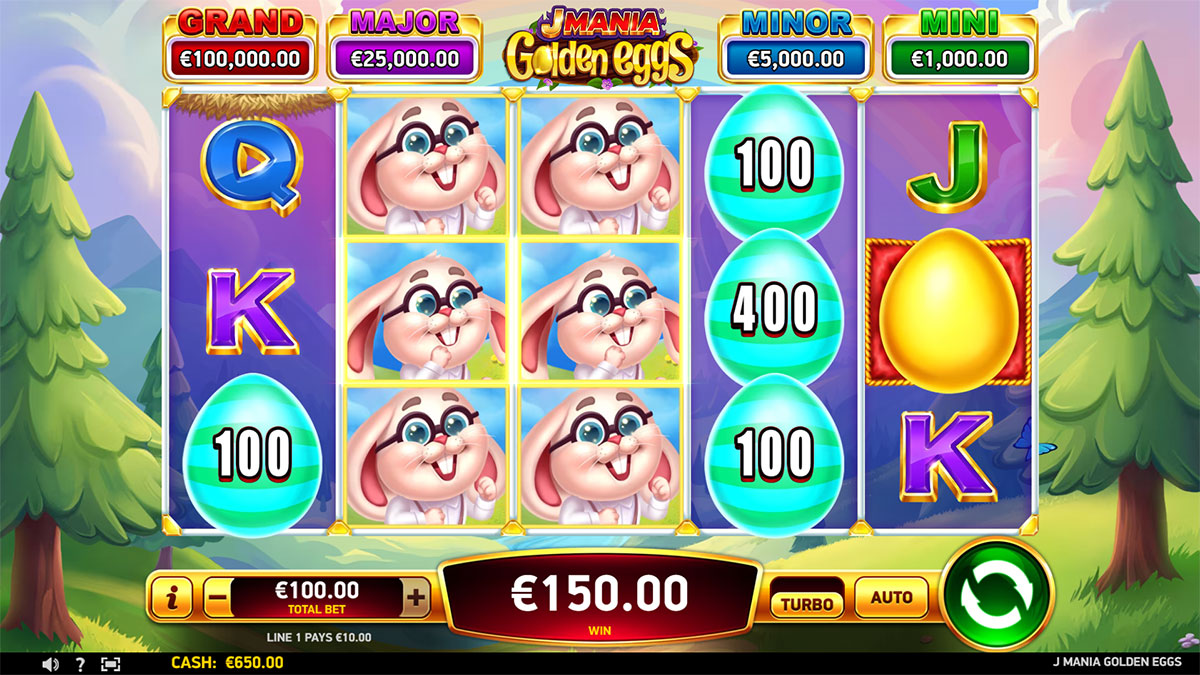 J Mania Golden Eggs Win