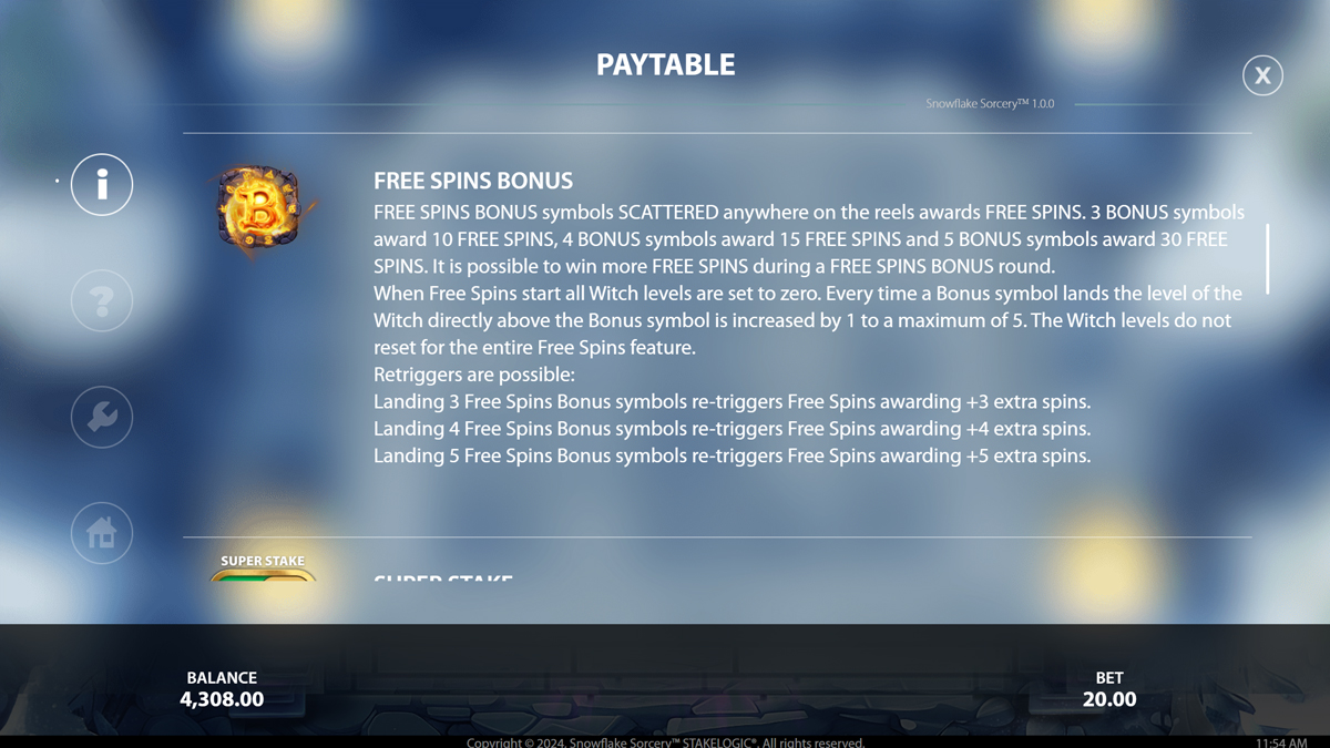 Snowflake Sorcery Free Spins Symbol