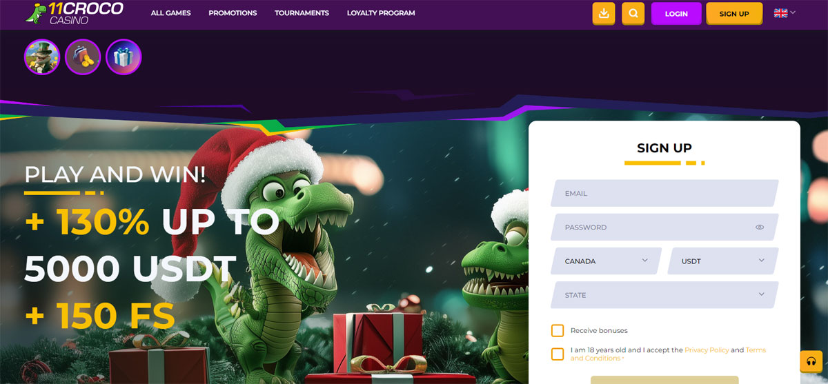 11 Casino Croco Homepage