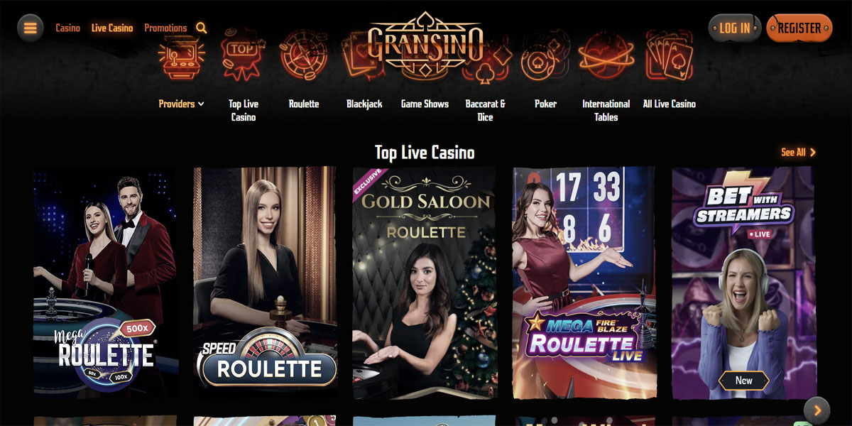 Gransino Casino Live Games