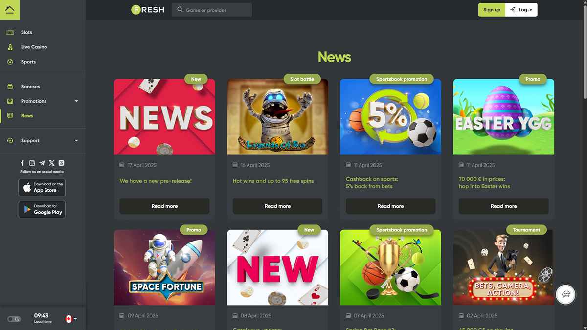 Fresh Casino News Page