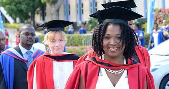 Photo of Faculty and Staff at Graduation