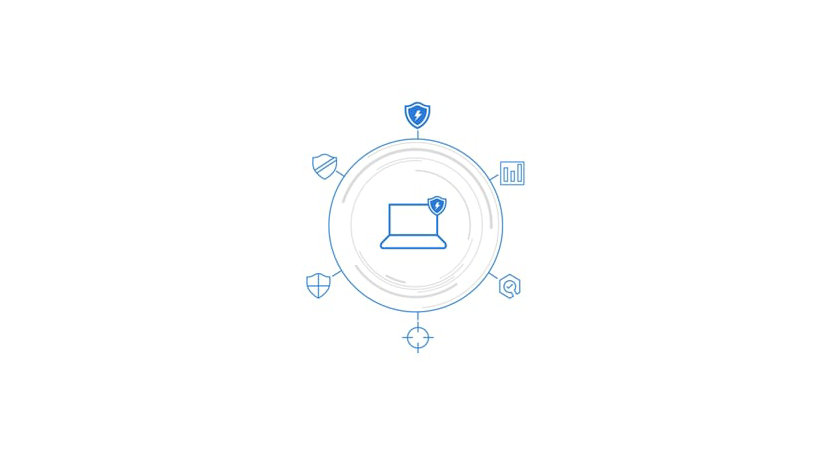 Windows Defender ATP shown with several icons representing its security capabilities