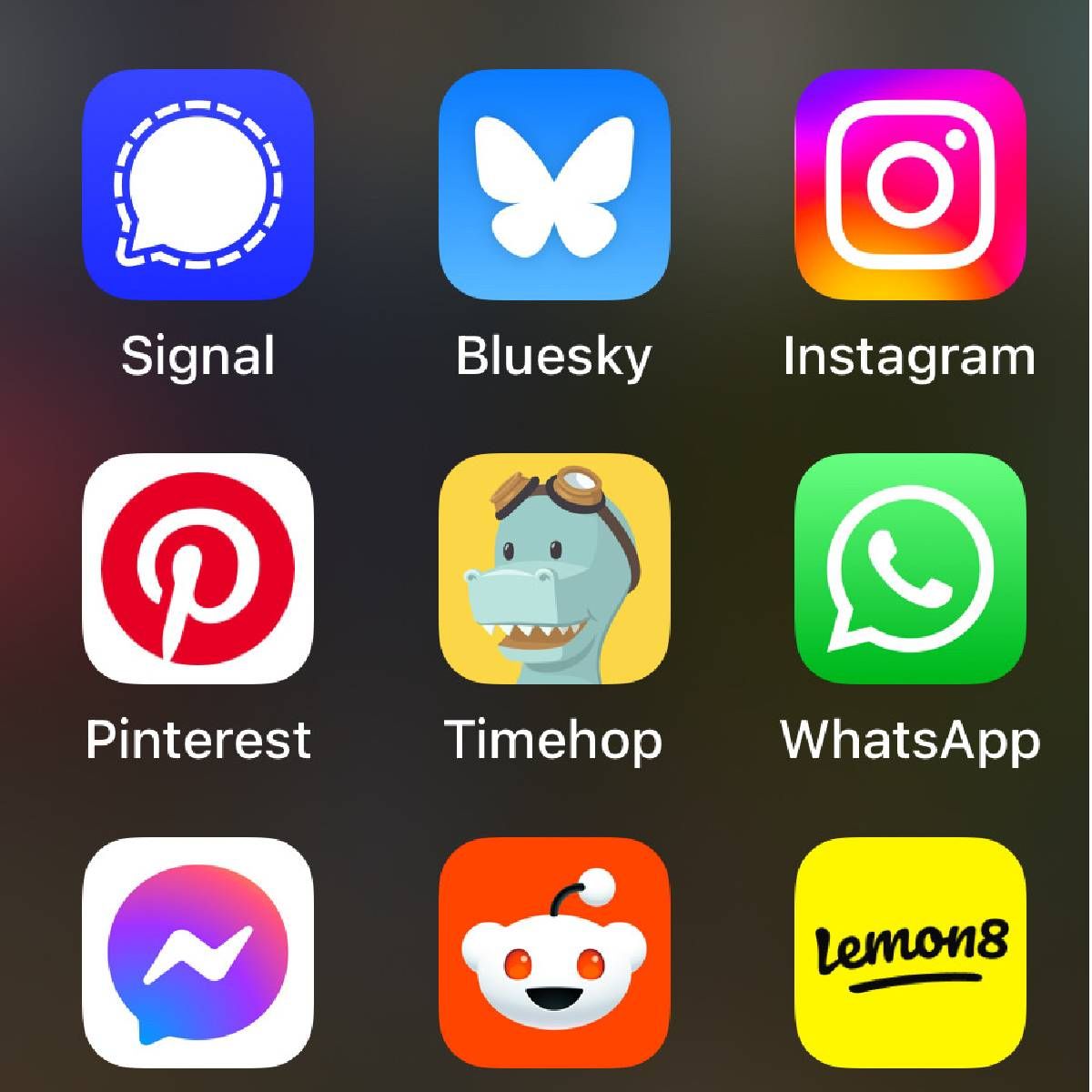 iPhone apps with Bluesky featured among other social networking and messaging apps