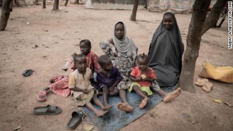 Aisha with five of her children