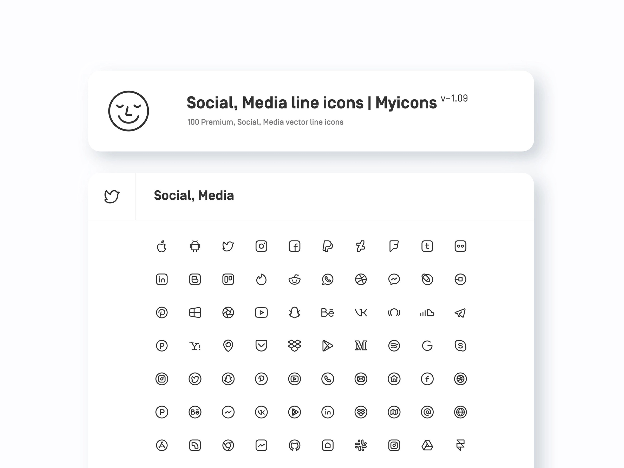 social media icon set 