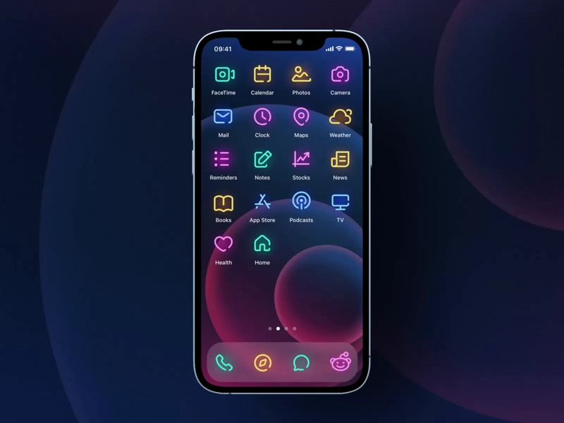 neon ios icons 