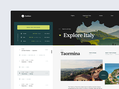 Pathfare - travel website booking coach company dashboard explore landing organize plan plane planning scroll sidebar sidenav transport travel travel app trip ui ux web app