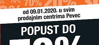 Pevec velika rasprodaja siječanj 2020