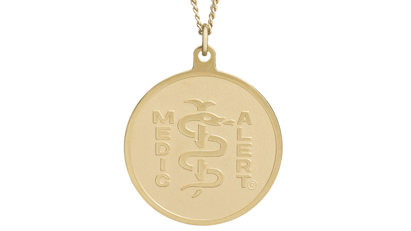 Gold Plated Pendant with Logo