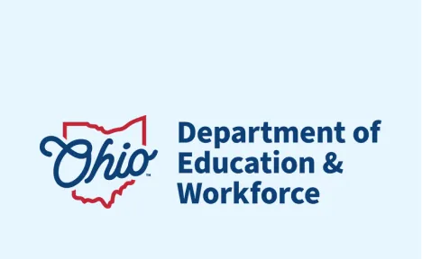 Ohio Department of Education and Workforce logo.