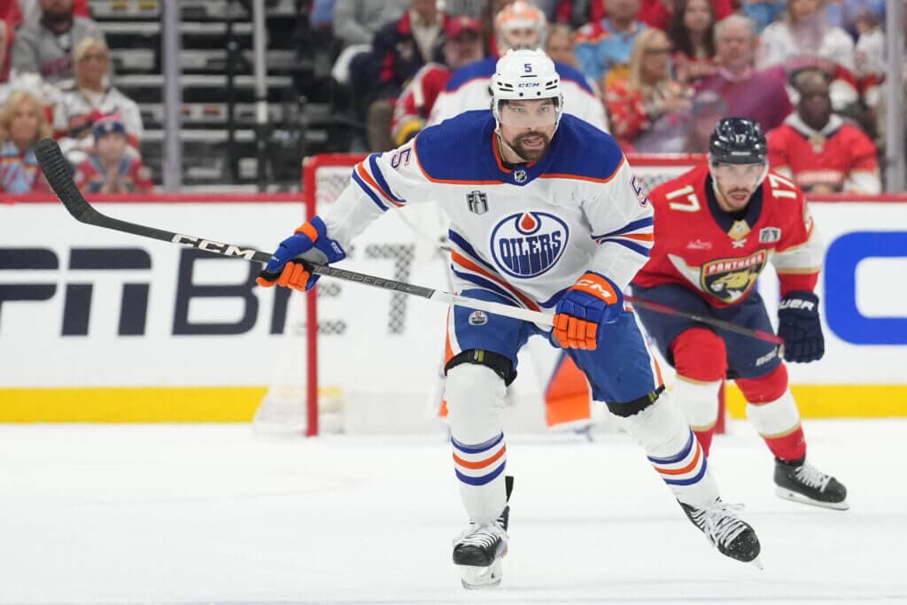 Oilers defenseman Cody Ceci a healthy scratch for Game 2 of Stanley Cup Final